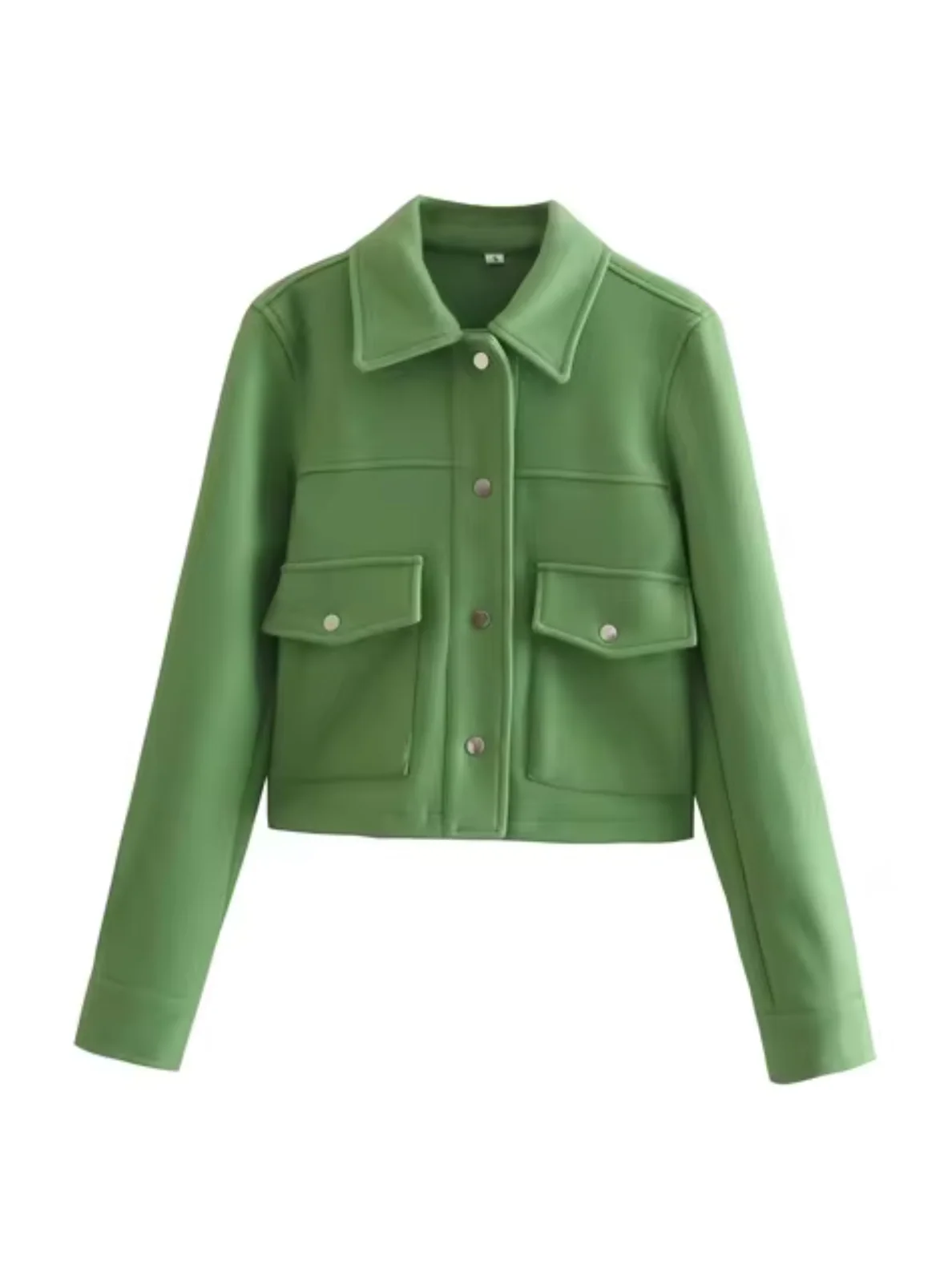 - Abrigo con tapeta de botones y bolsillos delanteros - Imagen 2